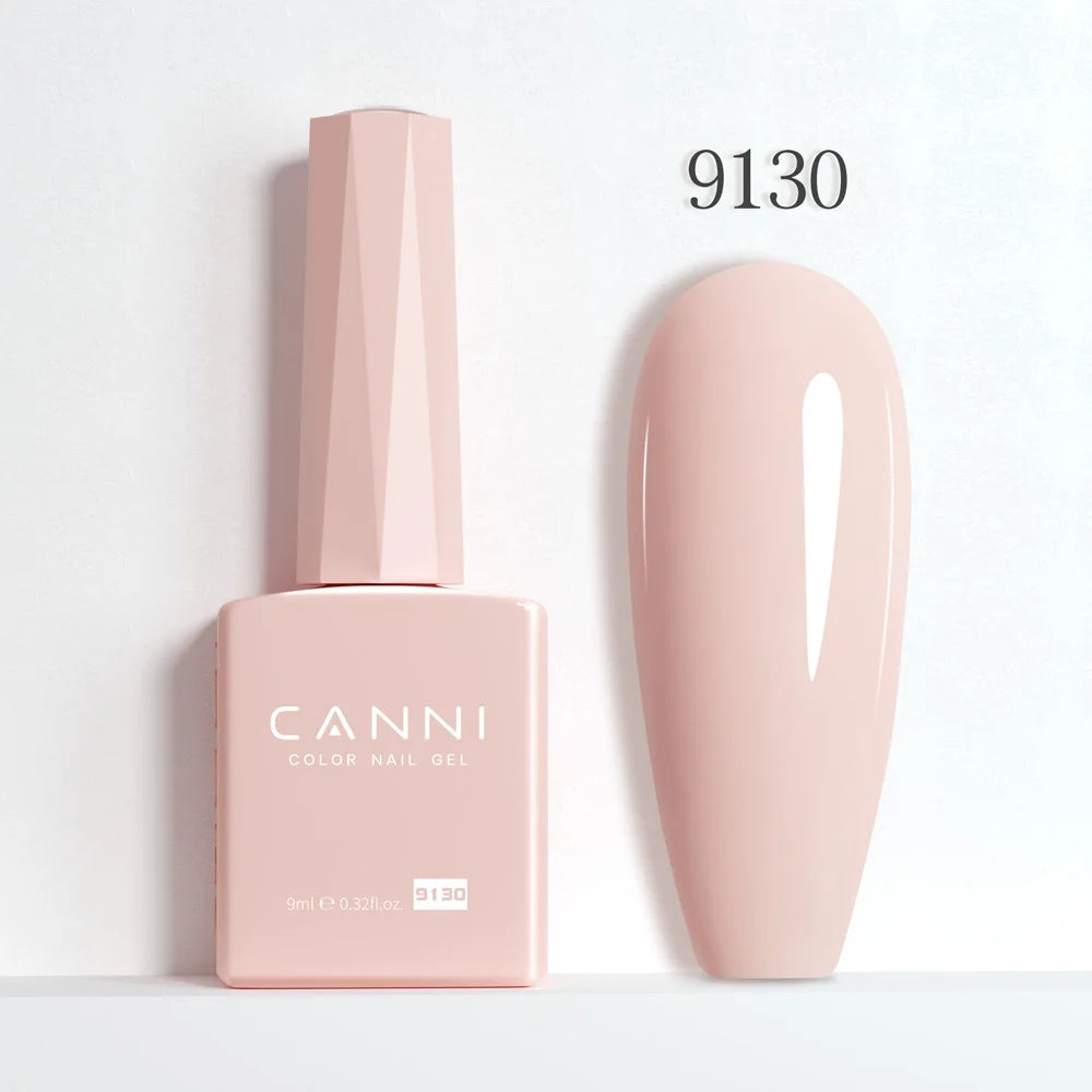 9ml CANNI HEMA/TPO FREE Nude Pink Color Nail Gel Polish Full Coverage Semi Permanent Long Wear Top Coat Venalisa Gel Varnish