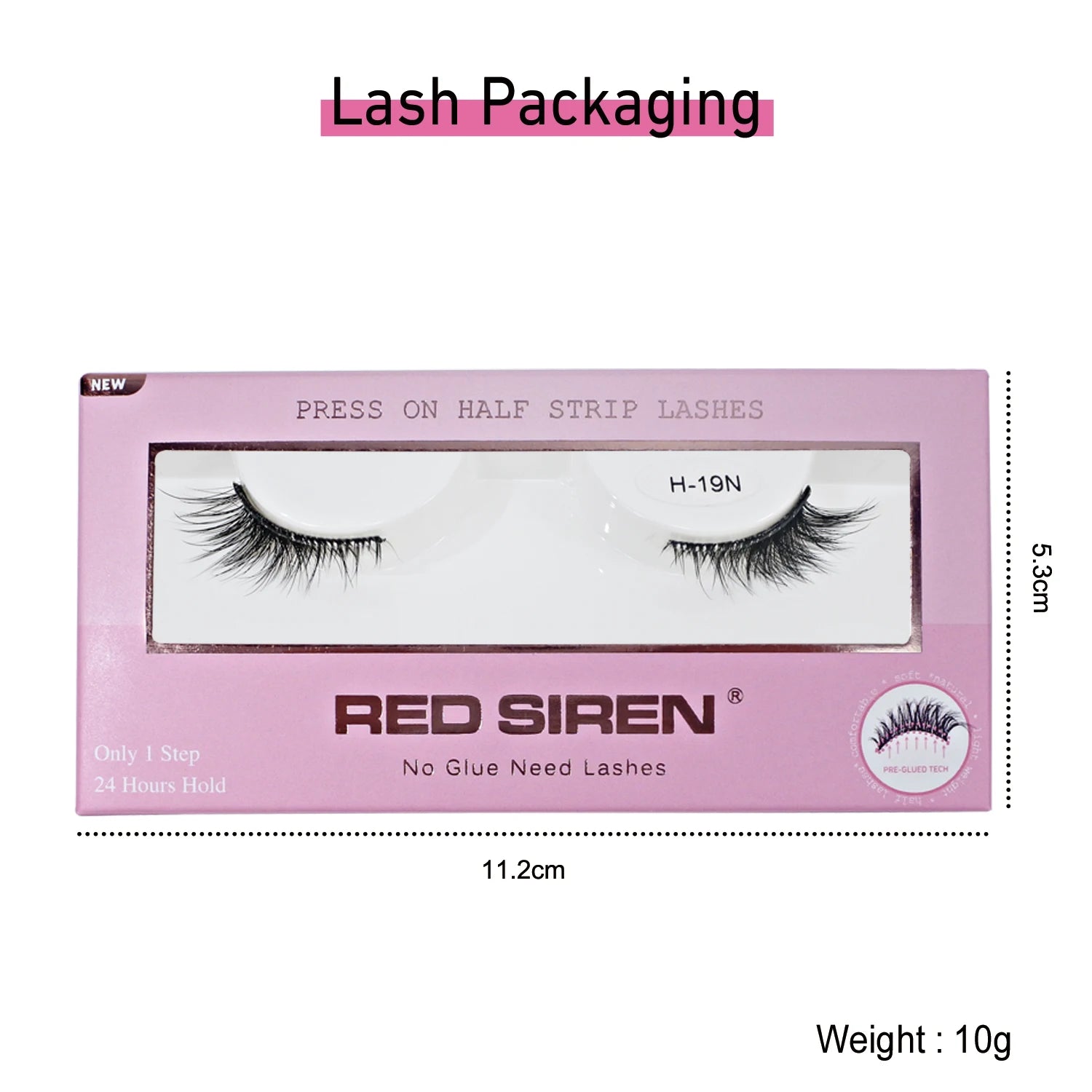 Self Adhesive Eyelashes Wide Glue Strip Press On Half Lashes Soft Clear Band Pre Glued False Eyelashes Reusable Cat Eye Lashes