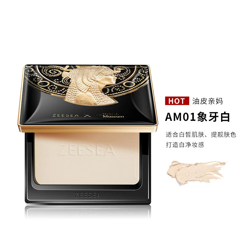 ZEESEA Compact Foundation Powder Natural Light Coverage Matte Soft Waterproof Oil Control Powder