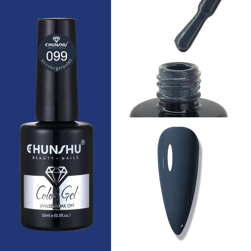 CHUNSHU 10ml Gel Nail Polish Soak Off Semi-Permanent Varnish Professional Salon UV LED Nails Art Gel No Smell All Seasons Colors