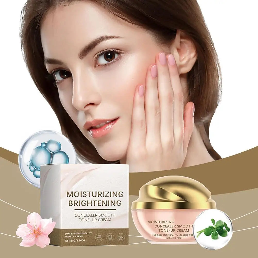 Moisturizing Concealer Smooth Tone-Up Cream Skin Shrink Pores Concealer and Isolation Cream Cosmetics Makeup 30g/50g