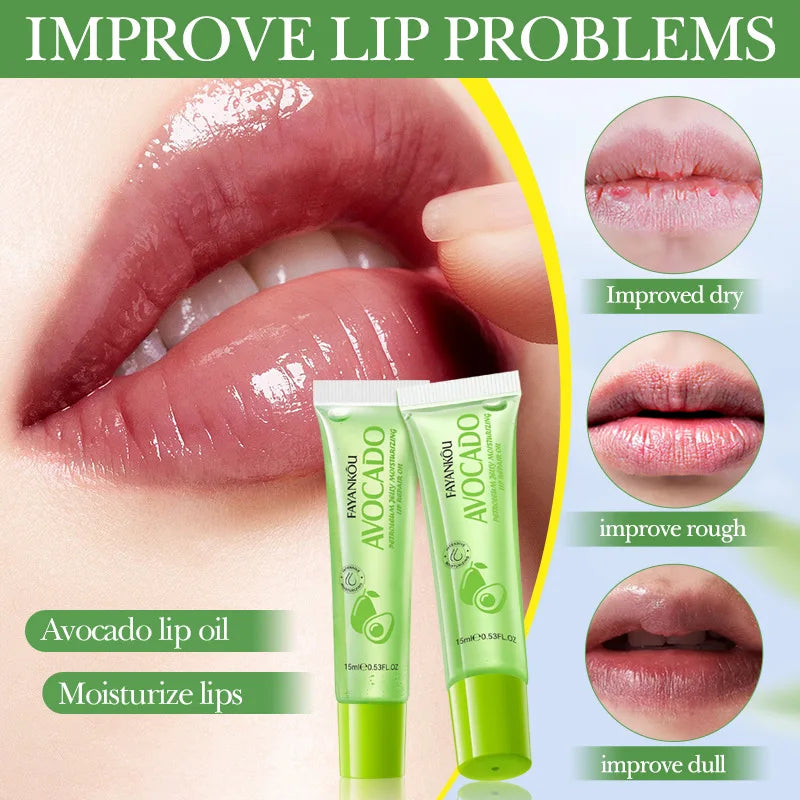 SADOER FAYANKOU Avocado Vaseline Moisturizing Lip Oil Plump Lip Anti-drying and Dead Skin Removal