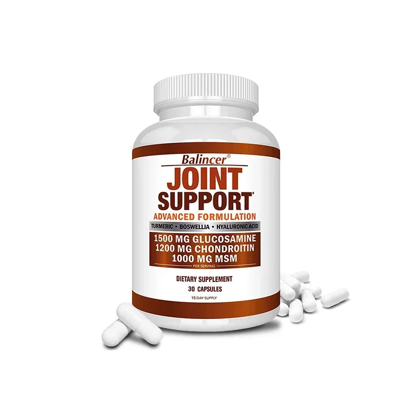 Balincer Glucosamine Chondroitin Msm with Turmeric Capsules, Supports Healthy Joint Structure, Function & Comfort, Non-GMO