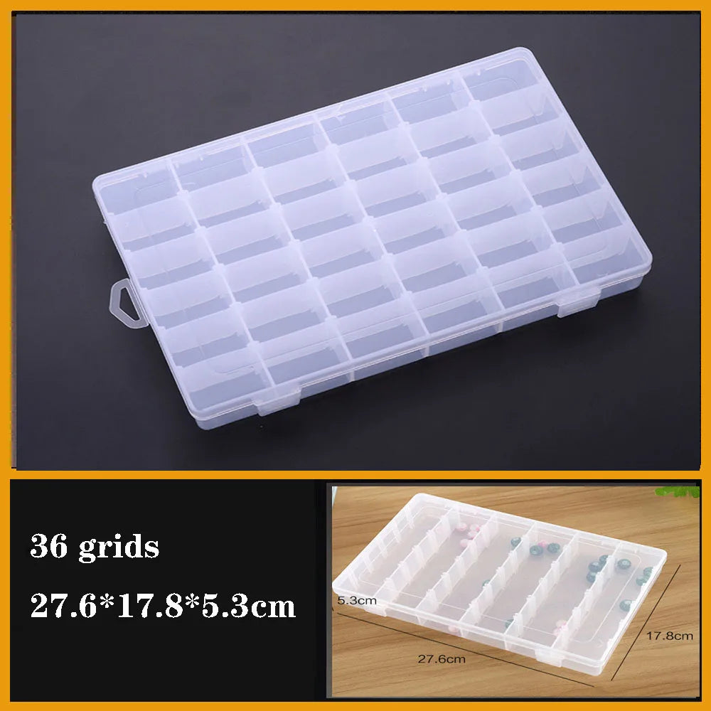 Transparent Plastic box Screw Compartment Box Jewelry Earring Display Case Container Clear Terminal Organizer Tool Storage boxes