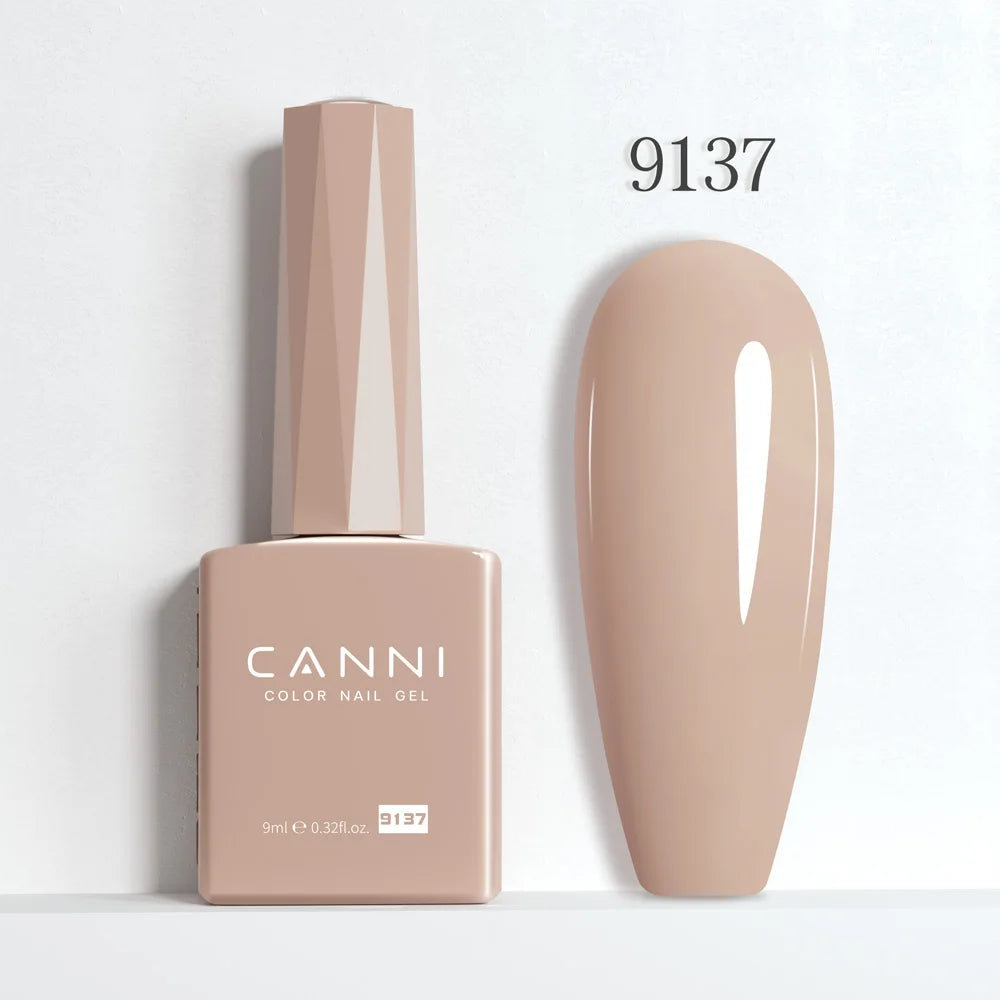 9ml CANNI HEMA/TPO FREE Nude Pink Color Nail Gel Polish Full Coverage Semi Permanent Long Wear Top Coat Venalisa Gel Varnish
