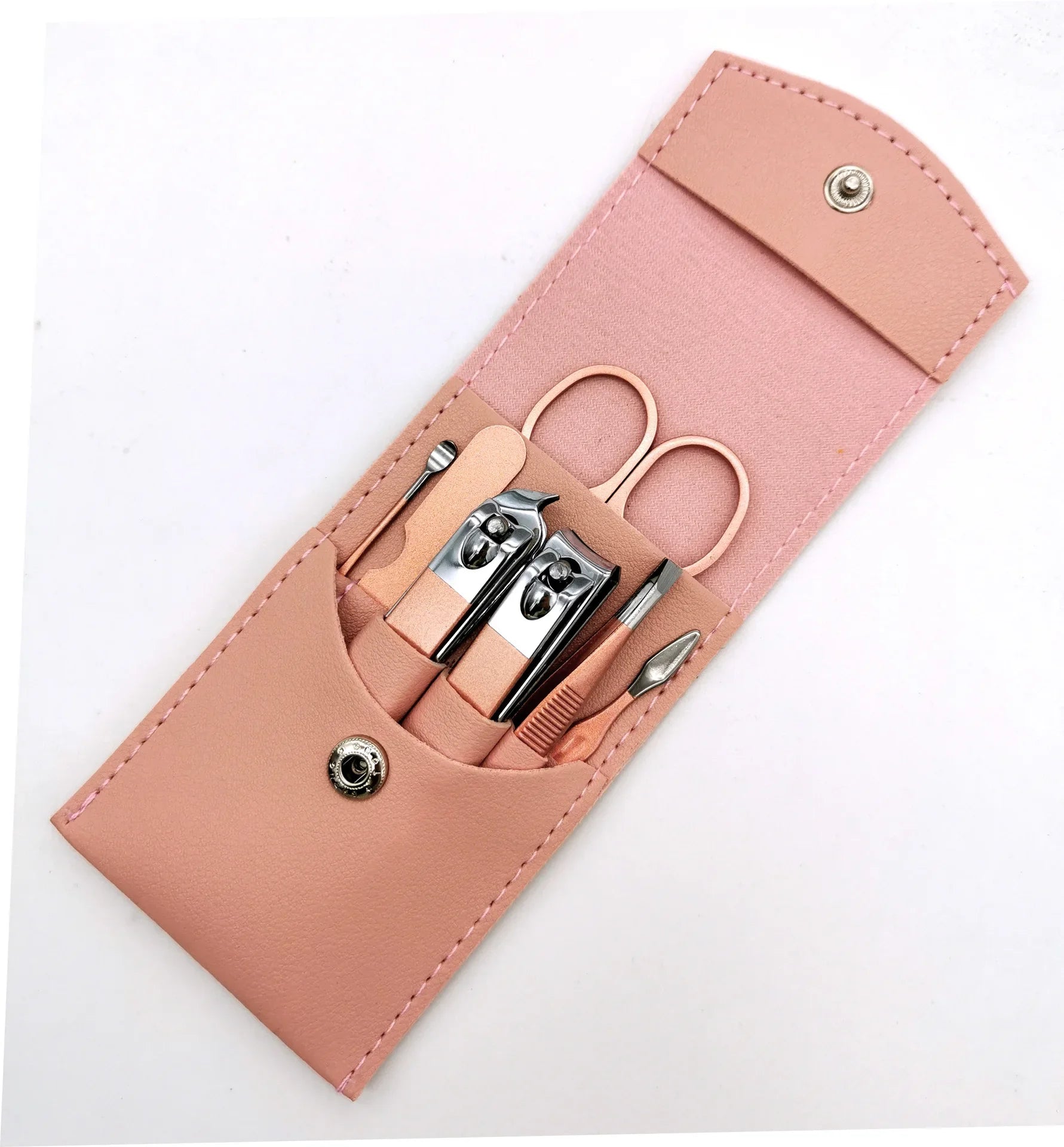 7/12/16pcs Manicure Cutters Nail Clipper Set bag Household rose gold Ear Spoon Nail Clippers Pedicure Nail Scissors Tool sharpe