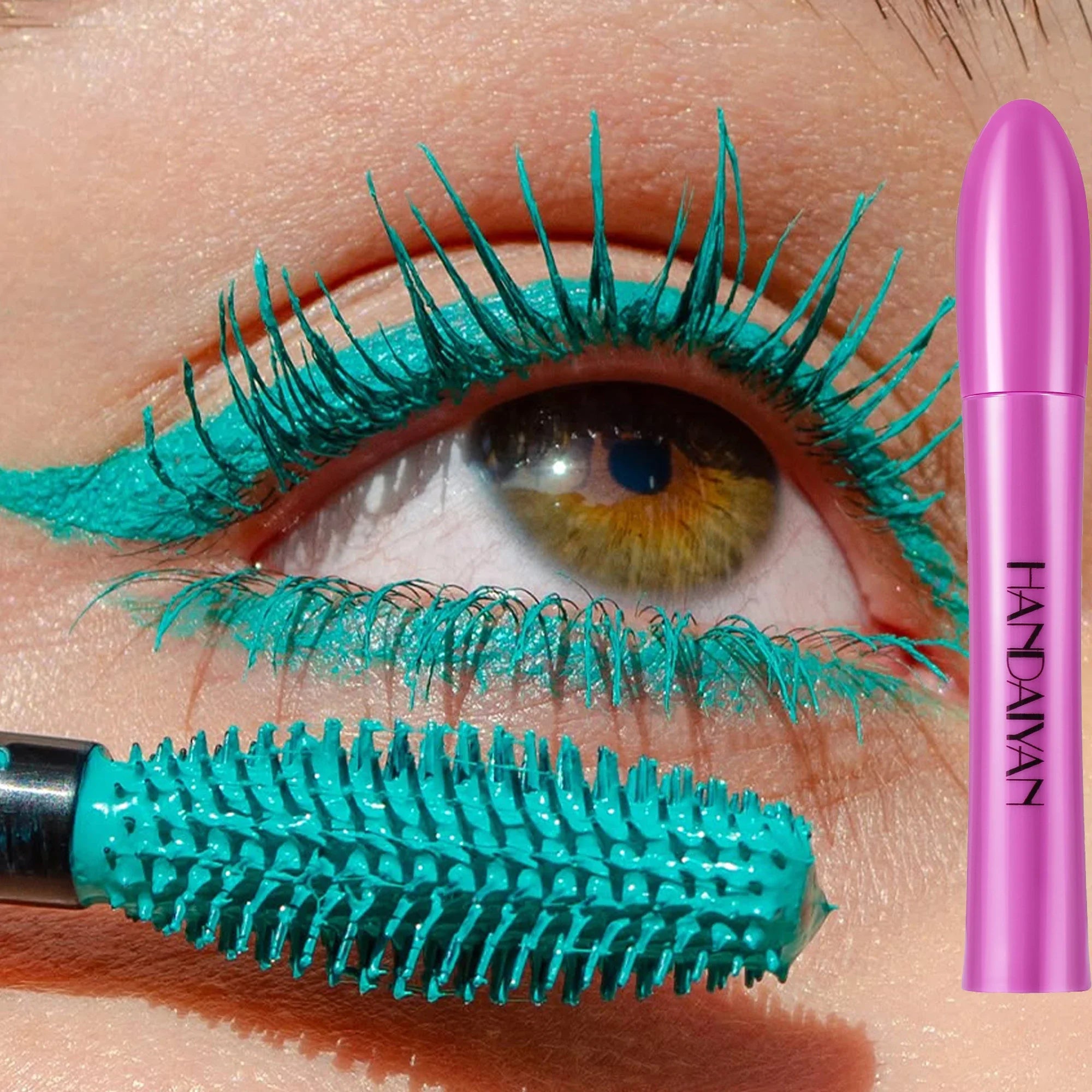 10 Color Waterproof Volumizing Mascara Smudge-Proof Curling Long-Lasting Sapphire Blue Pink Mascara for Bold Eye Look Cosmetics