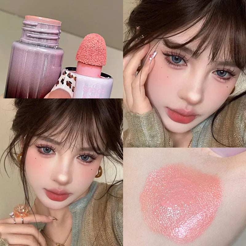 Pinkyfocus Low-Saturation Liquid Blush, Watery Texture That Instantly Transforms into a Matte Finish, Clear and Natural Complexion-Enhancing, Unlocking Everyday Korean-Style Makeup Looks
