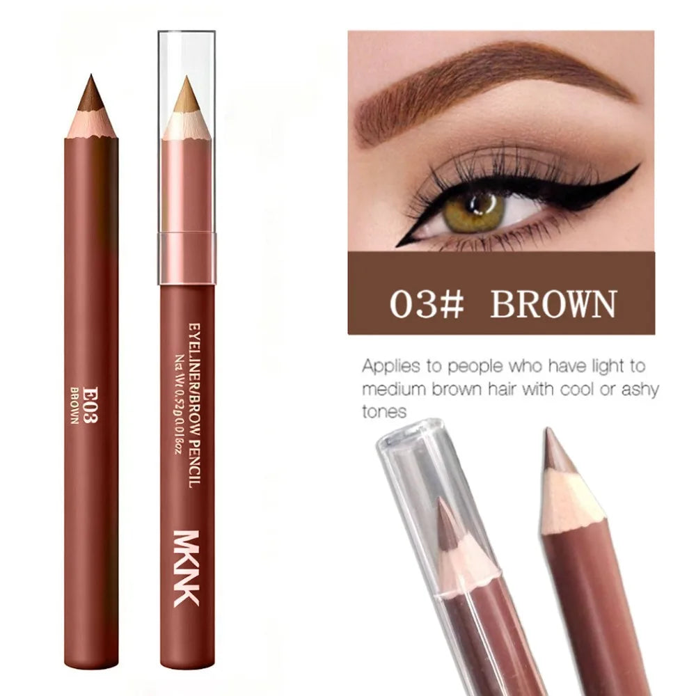 Professional Multi-Function Wooden Makeup Pencil Waterproof For Eyebrows & Eyeliner All-in-One Precision Tip Long Wear Cosmetic