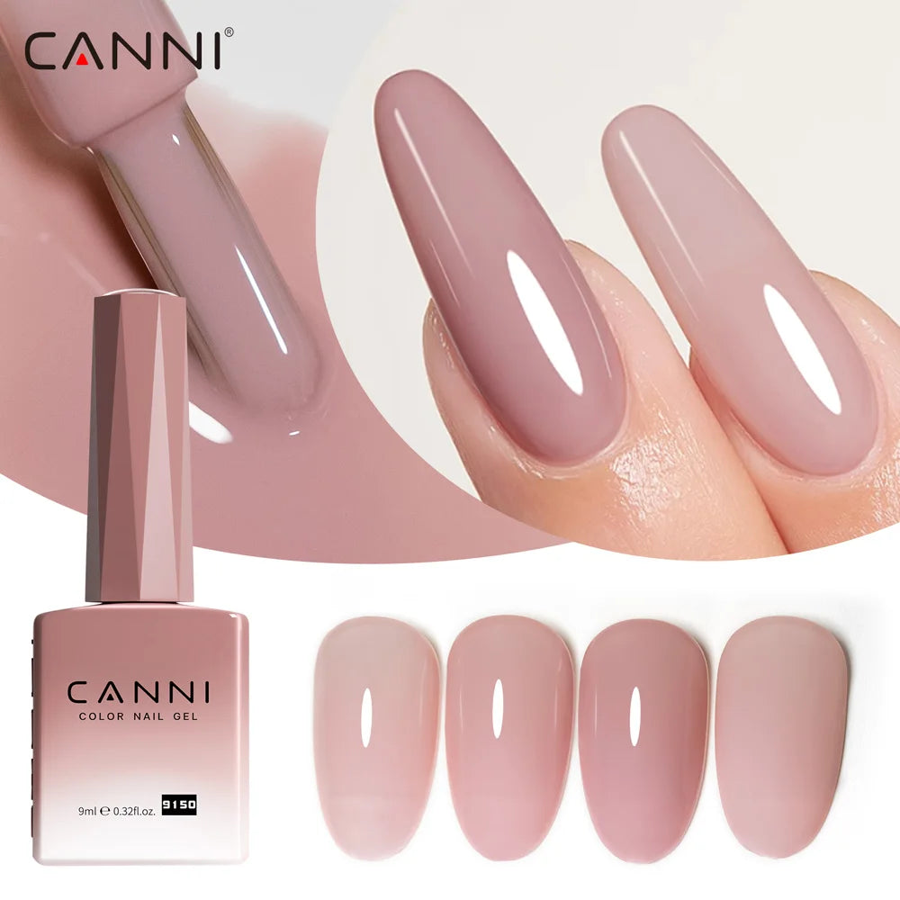 CANNI 9ml Nail Gel Polish HEMA TPO FREE Transparent Jelly Color Nude Pink French SoakOff UV LED Varnish Lacquer Milky White DIY