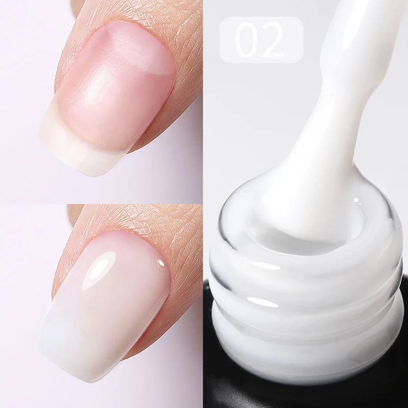BORN PRETTY 15ml Milky Pink Rubber Base Gel Nail Polish Glitter Semi-Permanent Varnish Soak Off Self Leveling UV LED Polish