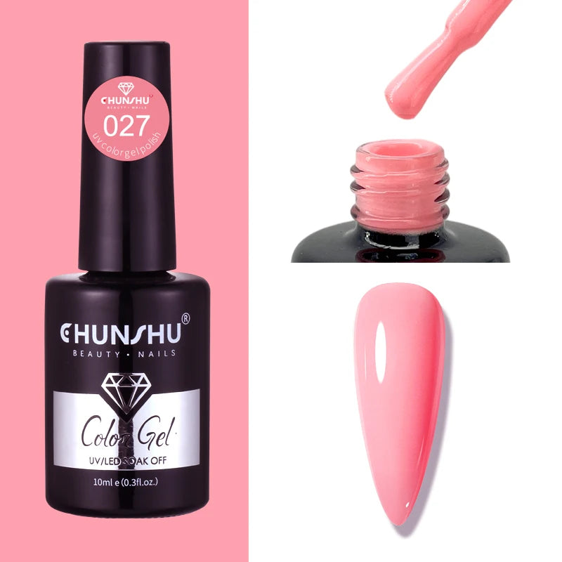 CHUNSHU 10ml Gel Nail Polish Soak Off Semi-Permanent Varnish Professional Salon UV LED Nails Art Gel No Smell All Seasons Colors