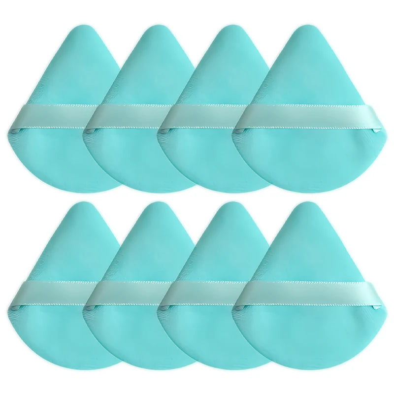 1/8Pcs Triangle Velvet Cosmetic Puff Make Up Loose Powder Application Sponges Face Contour Shadow Foundation Setting Makeup Puff