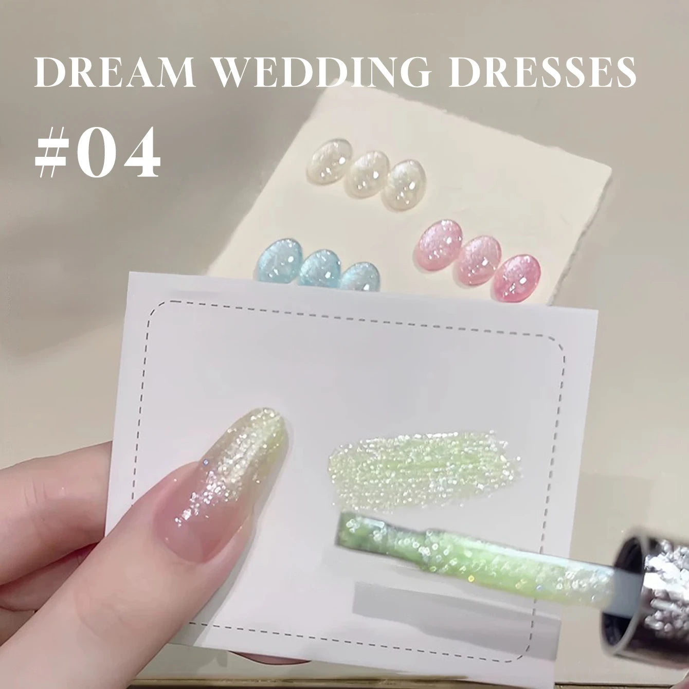 MIANEL1-12pcs 12ML Pink Blue White Green Series With Explosive Glitter Gel Nail Polish, Popular Yun Brocade Diamond Gel Polish