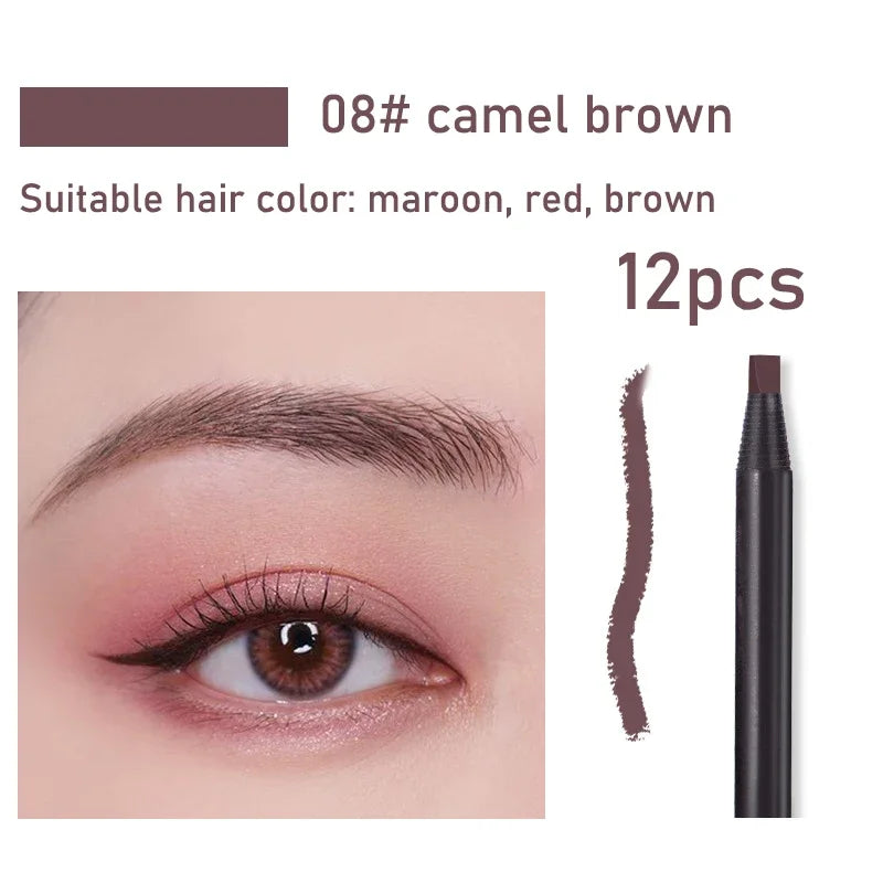 HAOZHUANG Waterproof Long Lasting Eyebrow Pencils with Soft Brush Eyebrows Makeup Tool Permanent Makeup Tattoo Accessories