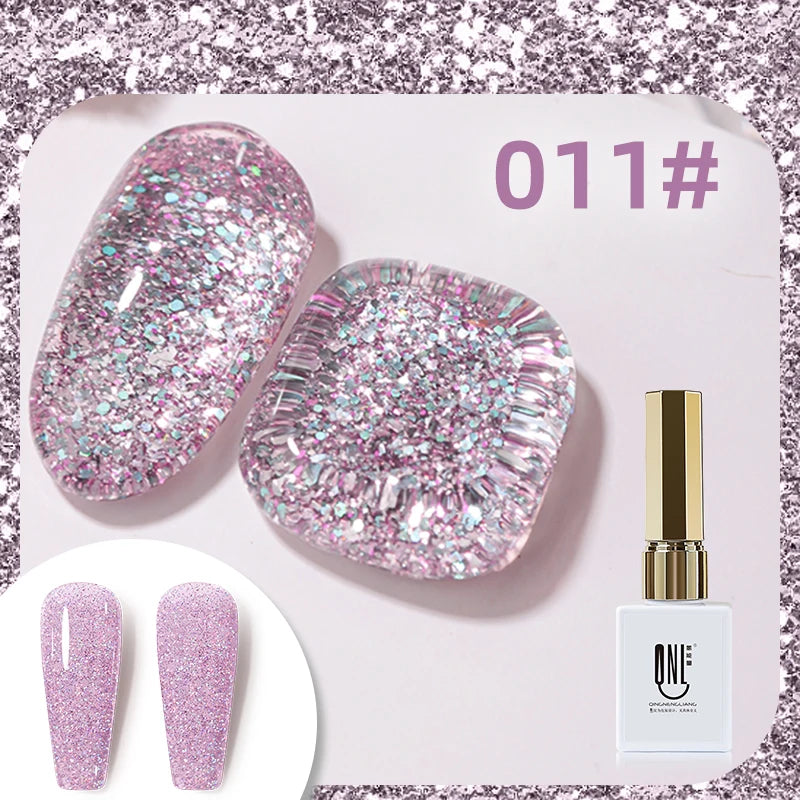 15ml Super Reflective Flash Disco Nail Gel Polish Relective Glitter Semi Permanent Nail Art Varnish For Manicures