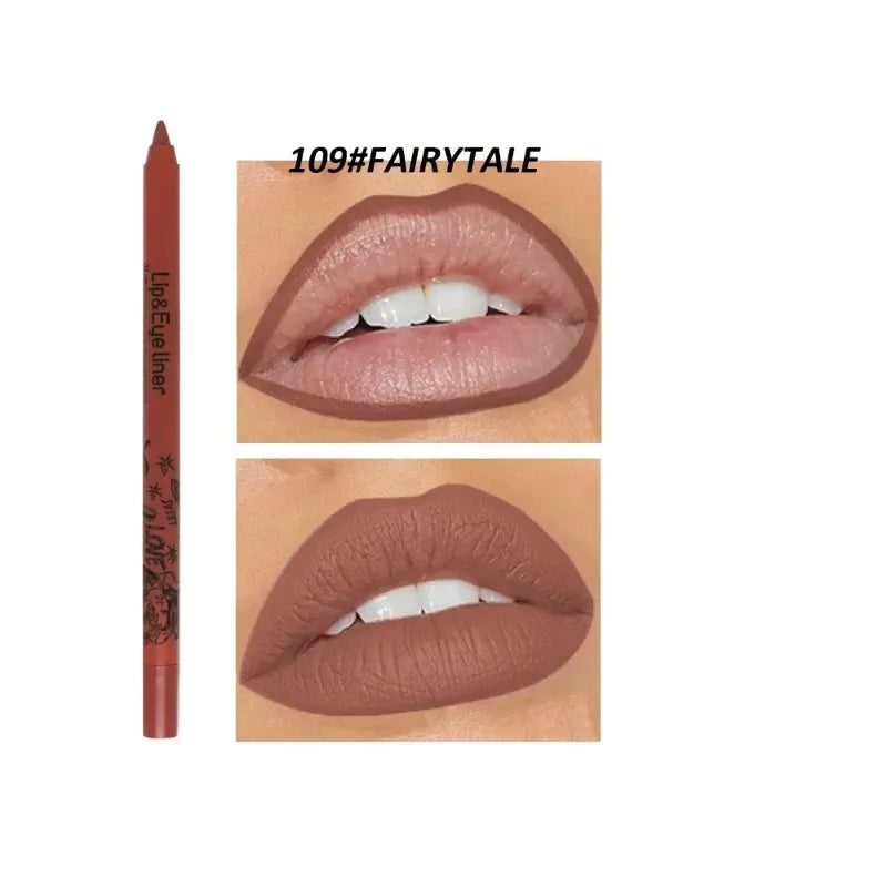 20 Color Matte Lip Liner Outline Lipstick Pen Long-lasting Waterproof Lip Tint Pencil Makeup Lip Contouring Pen Woman Cosmetic