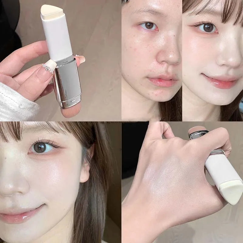 2-in-1 Facial Makeup Lazy Person Eraser Foundation Stick Brightens Concealer Stick Lightweight Moisturizing Brightening Cosmetic