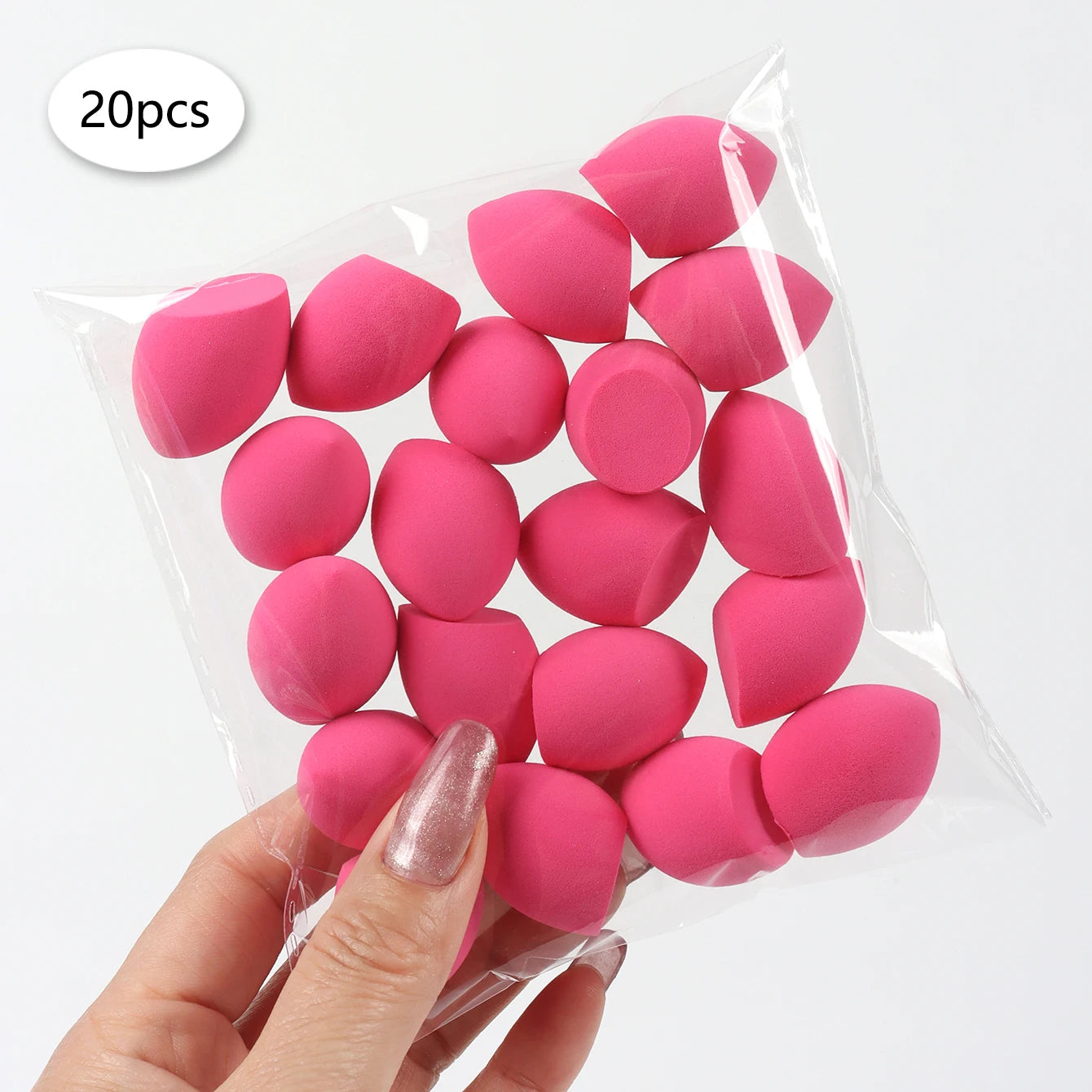 20 件装 Mini Finger Puff Beauty Cosmetic Foundation Cosmetic Sponge Makeup Blender Suitable for Cream & Powder Concealer