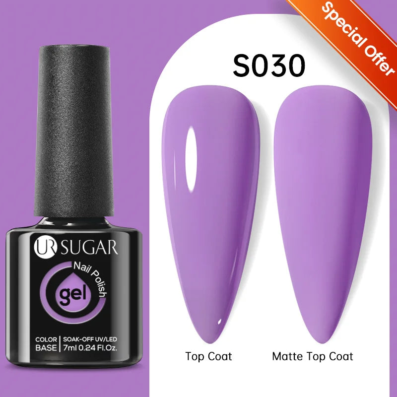 UR SUGAR 15ml No Wipe Top Base Gel Nail Gel Polish Matte Top Coat Enhancer Varnish Semi Permanent Soak Off UV LED Nail Art