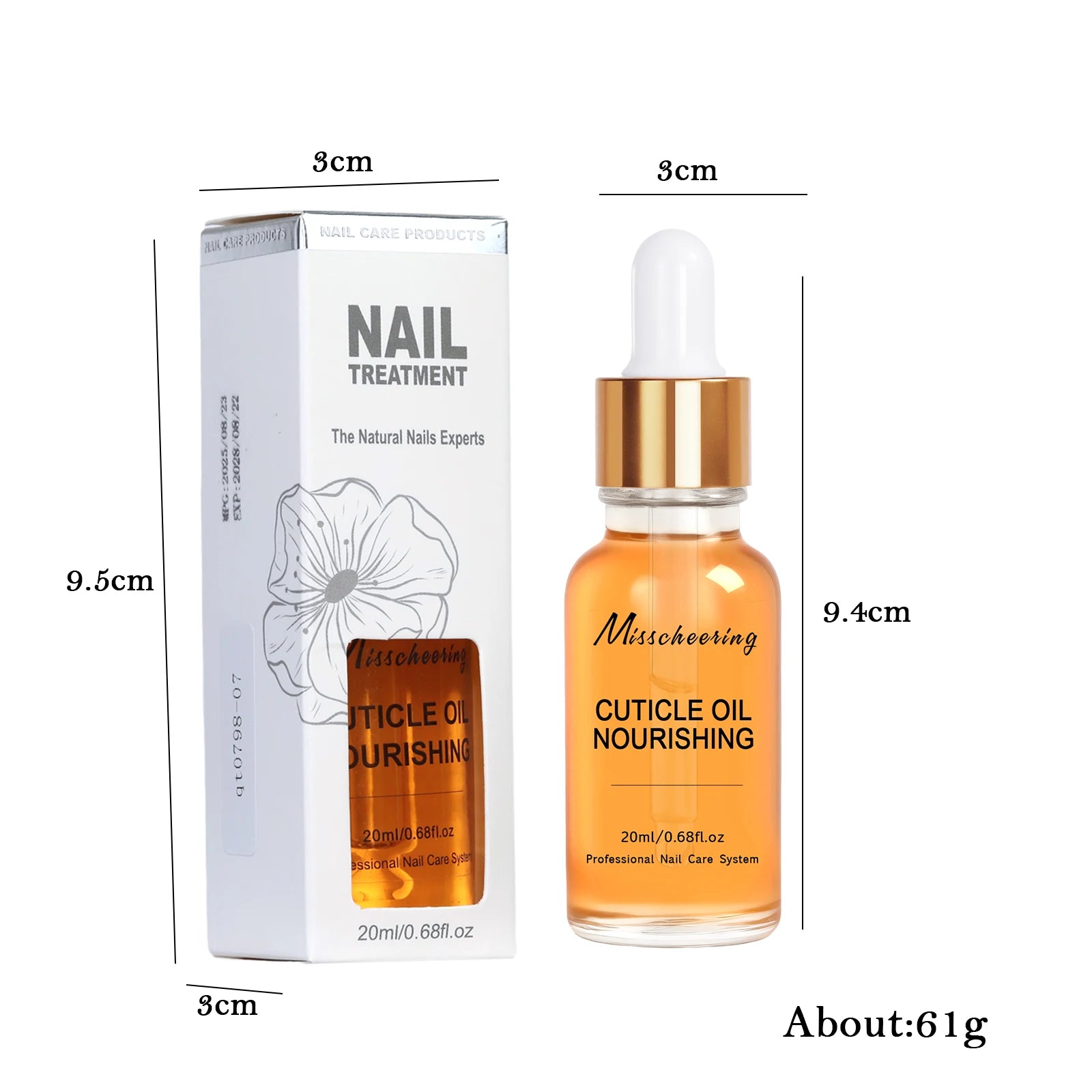 20ml Cuticle Nutrient Oil Nourish Restore Damaged Nails Vitamin Nail Care Oil Soften Moisturizes Strength