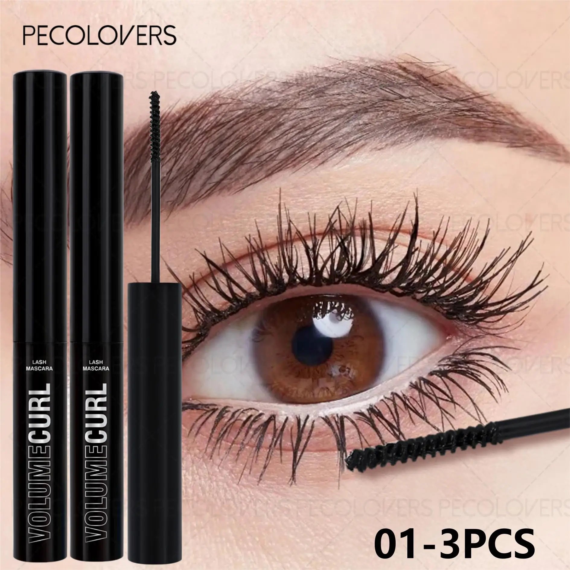 3pcs High Quality Volumizing Mascara, Curling Eyelash Serum,Mascara Gel,Daily & Special Occasion Use