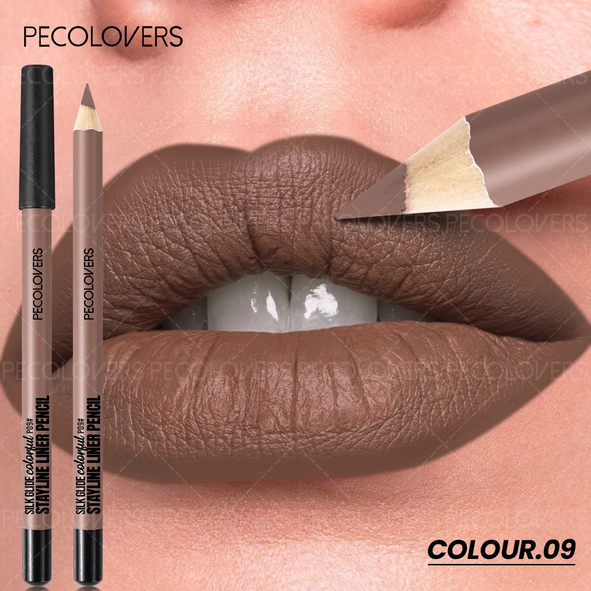 1PC Matte Lip Liner - Pencil Formula, Nude Pink/Brown/Red, Smooth Effect, Three-dimensional Lip, Beginner-friendly