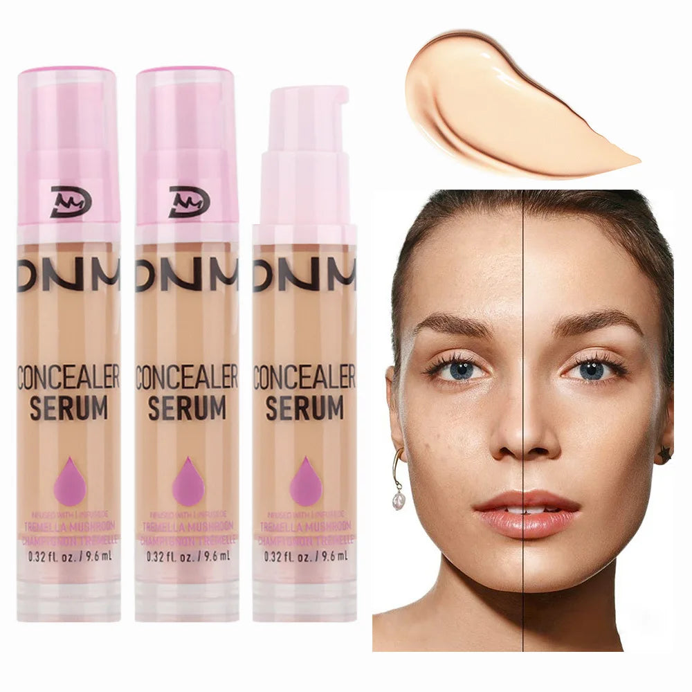 8Colors Liquid Concealer High Covering Moisturizing Oil Control Foundation Invisible Pores Dark Circles Freckle Face Makeup