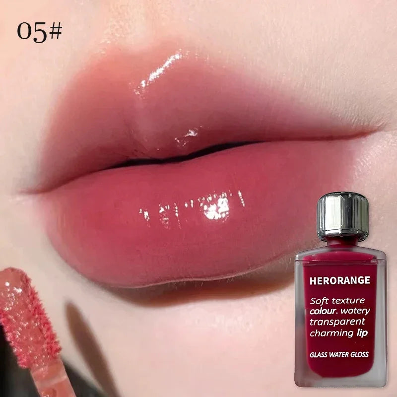 Punk Juice Red Lip Gloss Black Mirror Water Light Lip Glaze Jelly Glass Lip Oil Waterproof Lipstick Nude Clear Tint Makeup