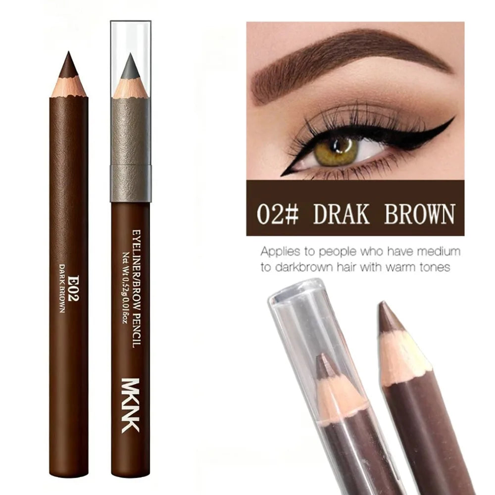 Professional Multi-Function Wooden Makeup Pencil Waterproof For Eyebrows & Eyeliner All-in-One Precision Tip Long Wear Cosmetic