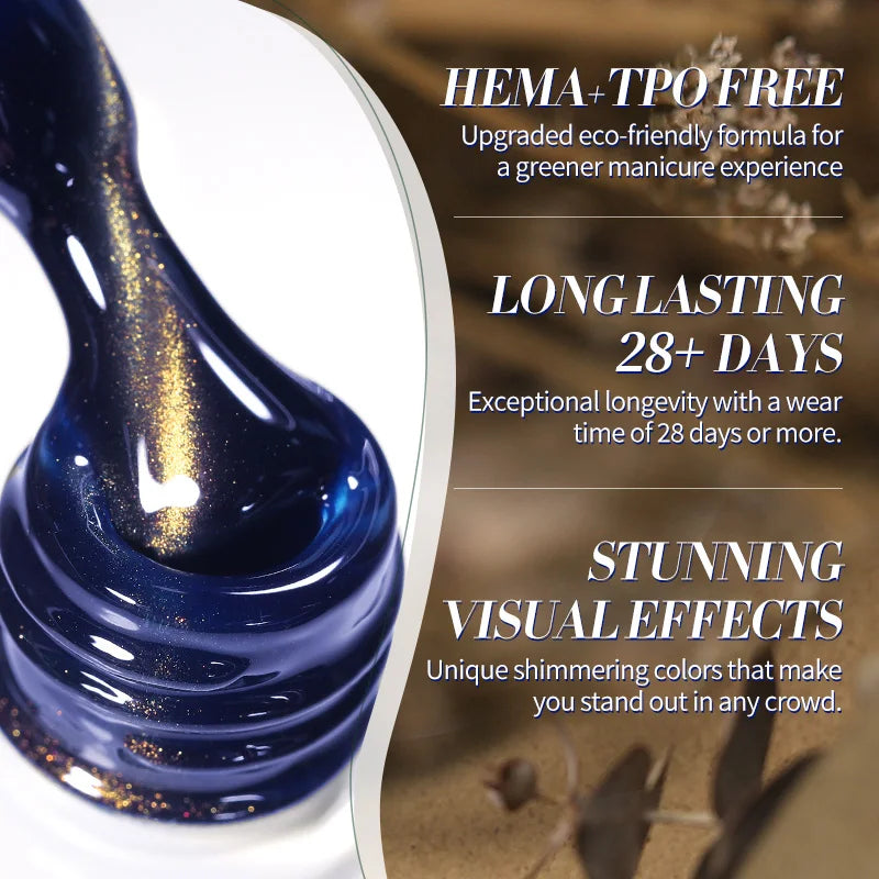 BORN PRETTY 10ml HEMA TPO FREE Christmas Shine Golden Cat Magnetic Gel Sunset Gaze Shining Manicure Soak Off UV Gel Varnish