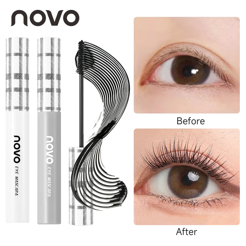 Black Mascara, Waterproof & Long-Lasting, Volumizing and Curling and Extension, Suitable for Mascara Base and Everyday Look