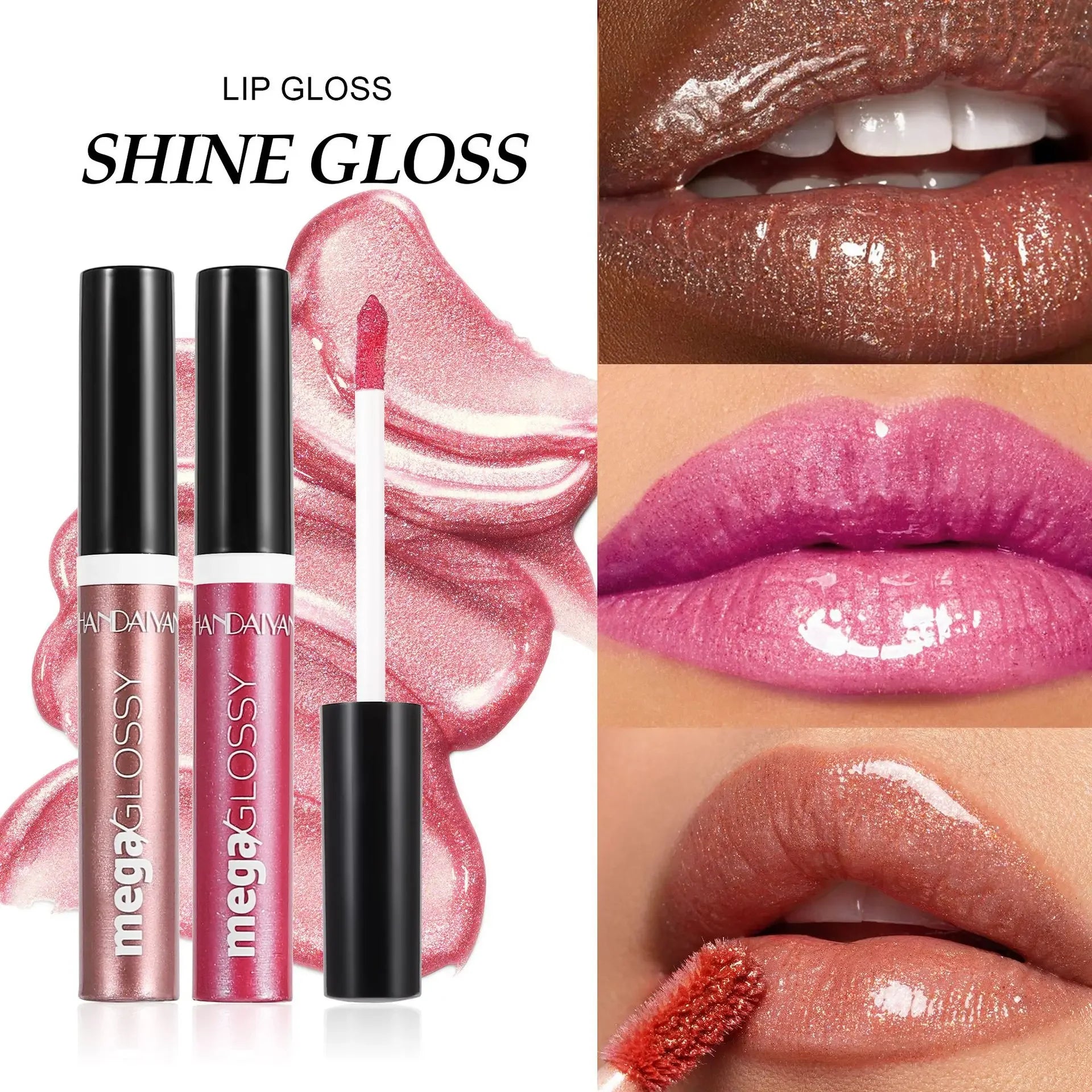 High Shiny Lip Gloss Moisturizing Fit All Skin Tone Mirror Like Lip Glaze Liquid Lipstick Lip Tint Long Lasting Makeup Cosmetics