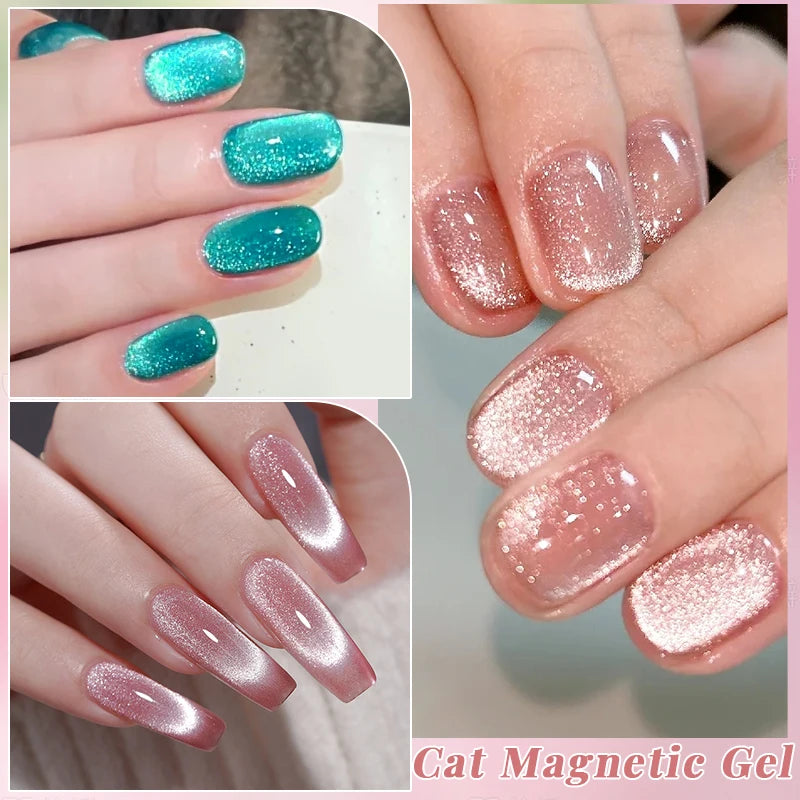 UR SUGAR 15ml Jelly Pink Cat Magnetic Gel Nail Polish Glitter ICE Soak Off Ceramic UV Gel Semi-permanent Nail Supplies Manicure