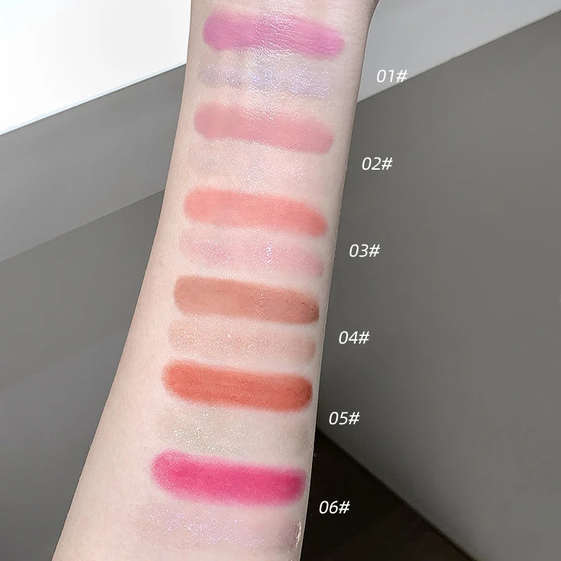 Gege Bear Two Color highting Blush Cream Dual-use Brighten Lip Cream Blush Natural Cheek Tint Waterproof Contouring Makeup