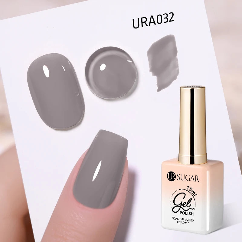 UR SUGAR 15ml No Wipe Top Base Gel Nail Gel Polish Matte Top Coat Enhancer Varnish Semi Permanent Soak Off UV LED Nail Art