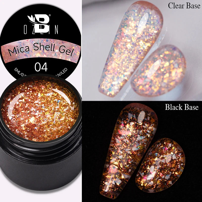 AWStorG 7.5ML Golden Gradient Cat Eye Magnetic Gel Sparkling Glitter Nail Polish Semi Permanent UV Nail Art No Need Base Color