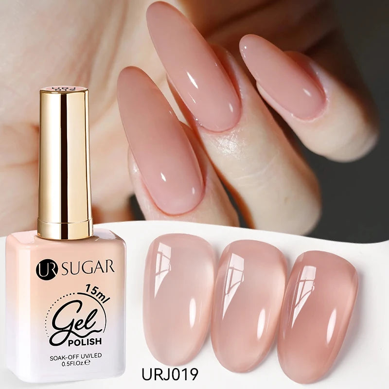 UR SUGAR 15ml No Wipe Top Base Gel Nail Gel Polish Matte Top Coat Enhancer Varnish Semi Permanent Soak Off UV LED Nail Art