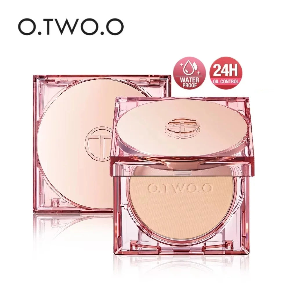 Wholesale O.TWO.O Face Powder 24 Hours Oil-control Waterproof Matte Face Makeup Cosmetic Setting Compact Powder