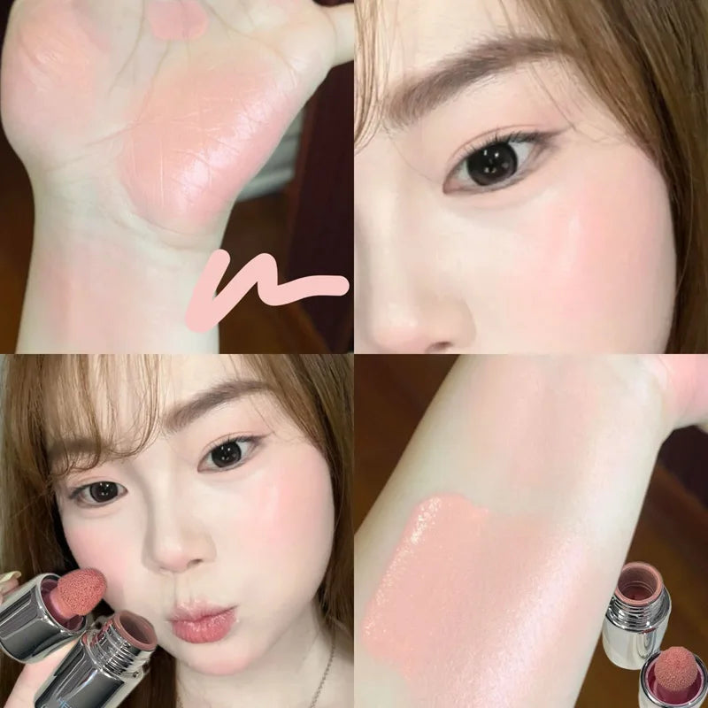 Korean Liquid Powder Blusher Natural Enhancement Color Low Saturation Matte Multi-purpose Powder Blusher Liquid Water Gloss
