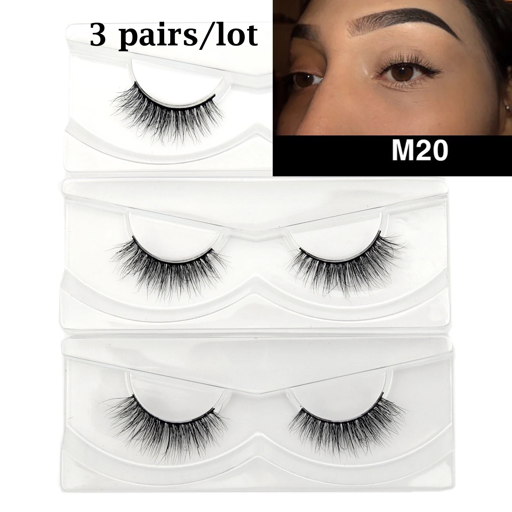Visofree Eyelashes 3D Mink Lashes Soft Natural Handmade Cruelty Free Mink Eyelashes Lightweight Full Strip Cilios Posticos D23