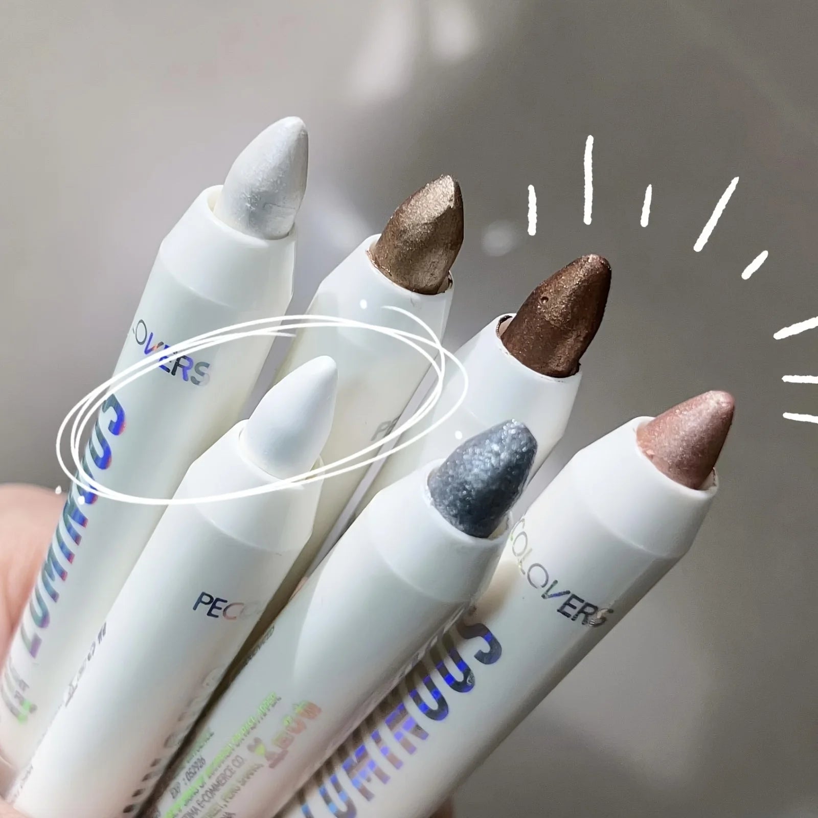 Brightening Face Glitter Highlighter Stick Eyeshadow Pearlescent White Nude Brown Highlight Makeup High Gloss Face Contour Stick