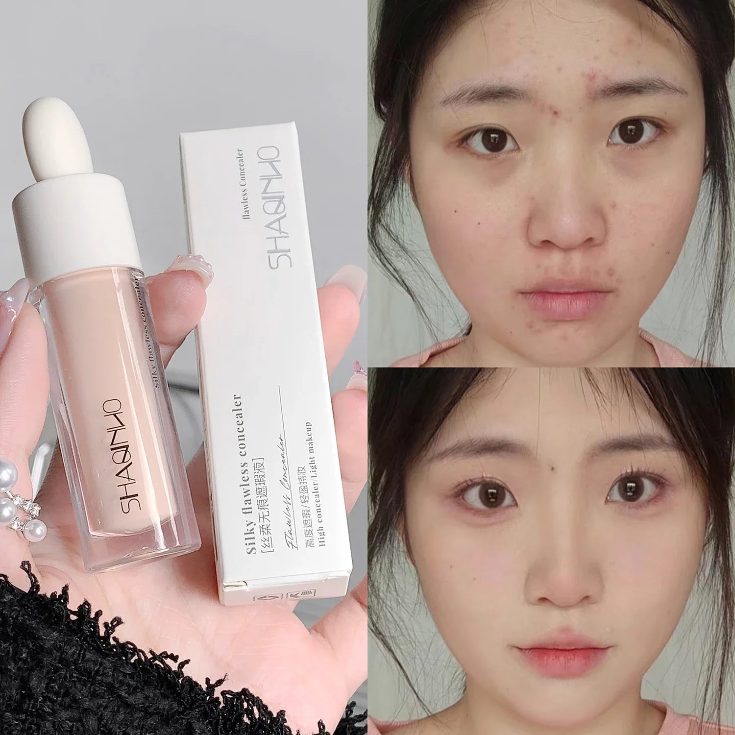 Moisturizing Liquid Contouring Concealer Cream Makeup Waterproof Lasting Cover Acne Dark Circles Foundation Face Korean Cosmetic