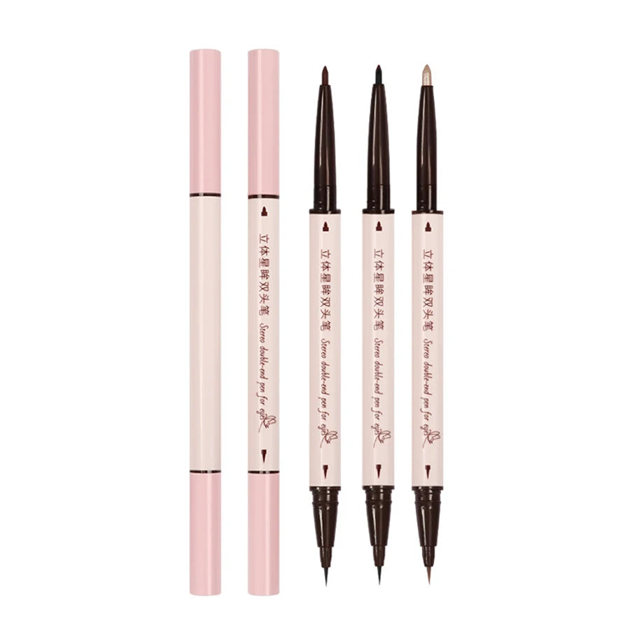 Eyeliner Double Head Pen For Smooth And Delicate Eye Makeup Quick Drying Film Forming Waterproof And Sweat Proof Eye Makeup