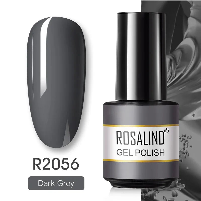 ROSALIND Gel Nail Polish Matte Base Top Coat For Soak Off Gel Polish UV LED Gel Semi Permanent Varnishes Design Nail Art