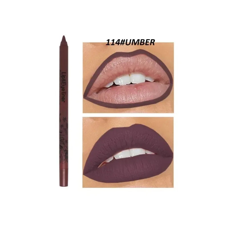 20 Color Matte Lip Liner Outline Lipstick Pen Long-lasting Waterproof Lip Tint Pencil Makeup Lip Contouring Pen Woman Cosmetic