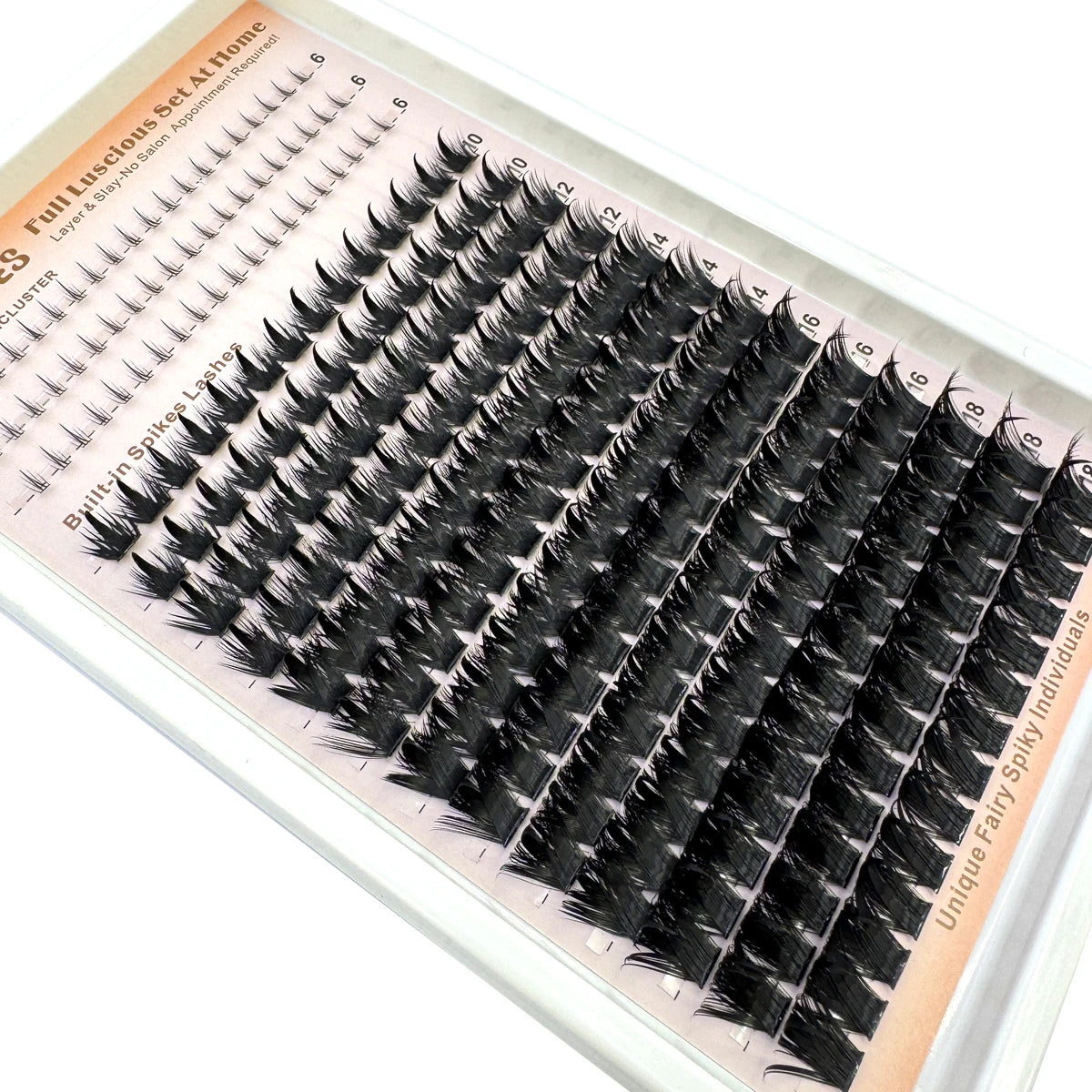 Wispy Lash Clusters with Spikes Salon-Like Eyelash Clusters DIY D Curve Cluster Eyelash Extensions Full Spiky Individual Lashes
