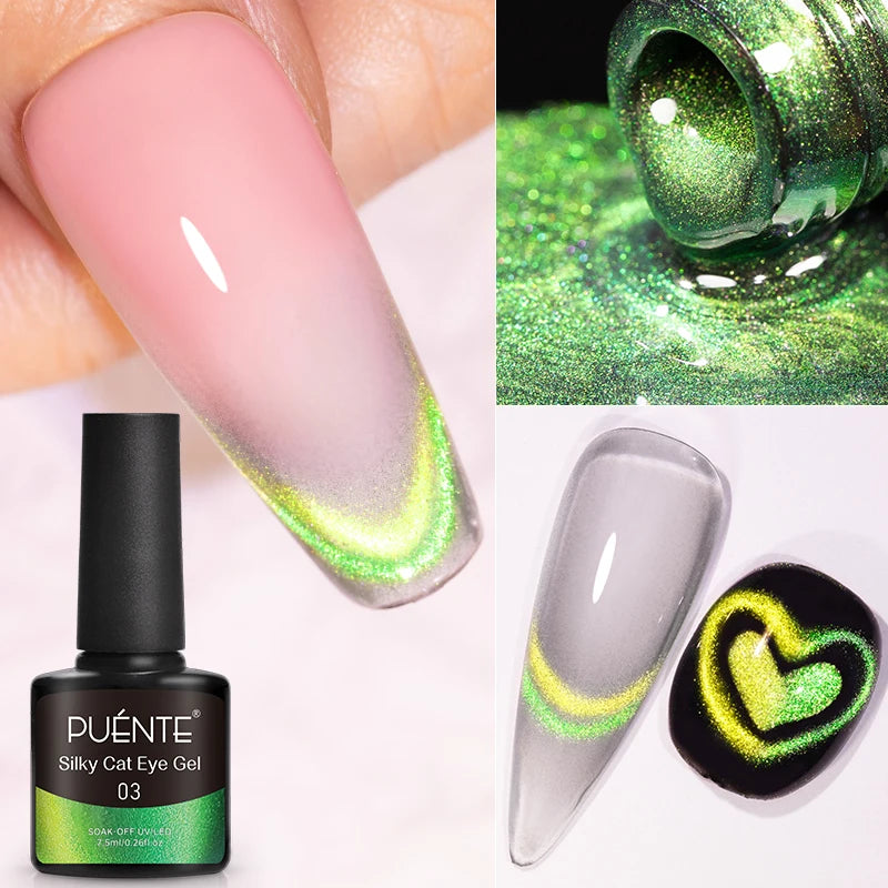 PUENTE Sparkle Platinum Gel Nail Polish 5ML Shiny Gold Silver Glitter Painting Gel Drawing Semi Permanent Varnish For Manicure