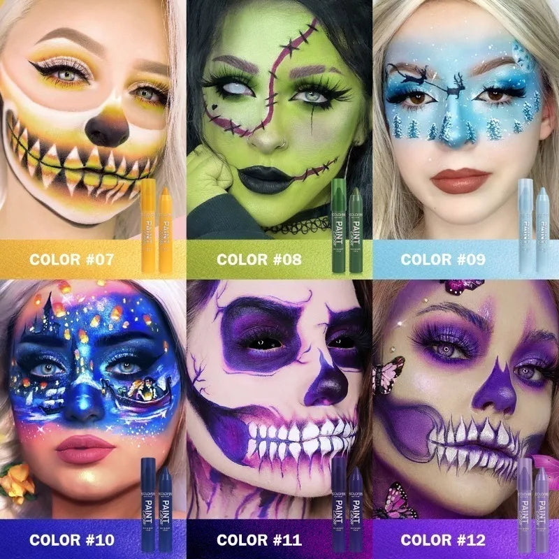 Multi-color Body Paint Pen, Face Painting, Easy Makeup Removal, Waterproof and Sweat-proof, Facial Cosmetics