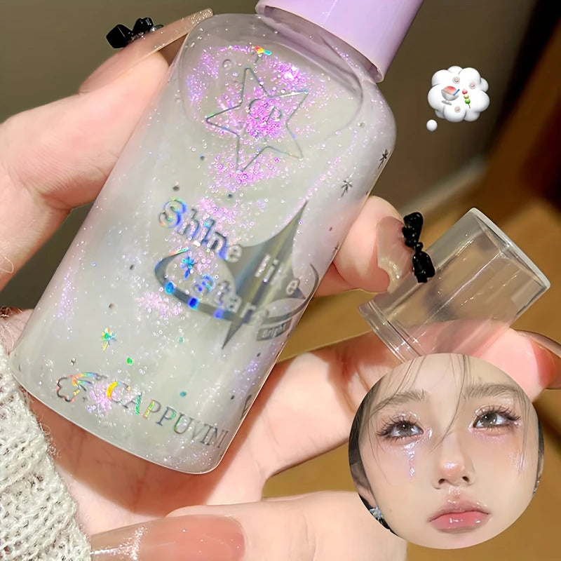 Long-Lasting Glitter Spray - Shimmering Body Spray,Brighten Your Skin Cosmetic,Highlighter Lotion Makeup For Body,Face,Hair,Neck